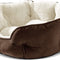 Small Dog Bed for Small Dogs, Cat Beds for Indoor Cats, Pet Bed for Puppy and Kitty, Extra Soft & Machine Washable with Anti-Slip & Water-Resistant Oxford Bottom, Brown,