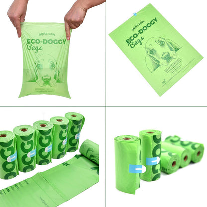 Eco-Doggy Bags(270)- Odor-Blocking, Biodegradable Poop Bags for Dogs - Scented Dog Poop Bags - Lavender-Scented Poop Bags - Compostable Dog Waste Bags