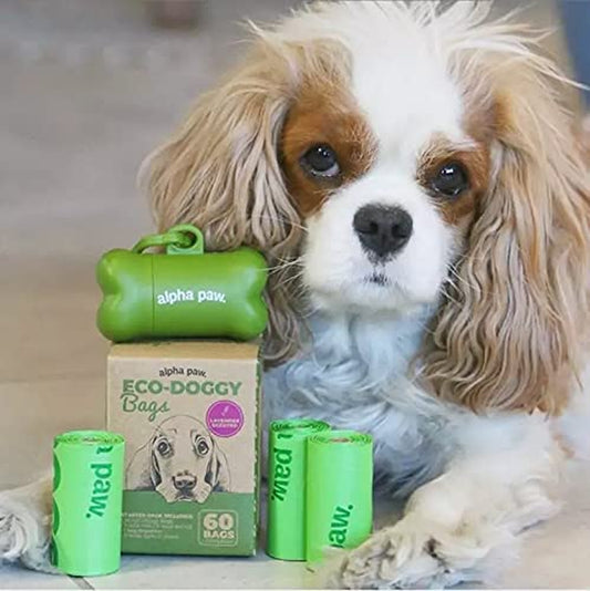 Eco-Doggy Bags(270)- Odor-Blocking, Biodegradable Poop Bags for Dogs - Scented Dog Poop Bags - Lavender-Scented Poop Bags - Compostable Dog Waste Bags